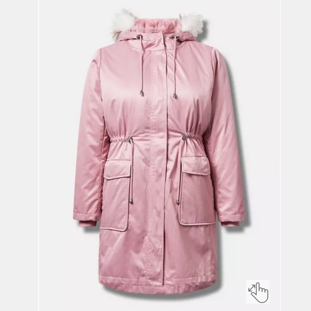 π·οΈ NWT - 1X | Torrid | Nylon 3-in-1 Parka Puffer | Foxglove - Picture 2 of 15